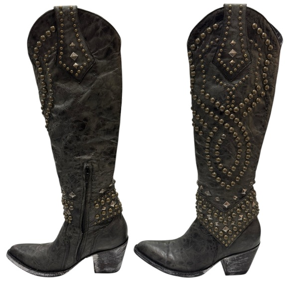 Like New Old Gringo Belinda 18” Boots in Black Size 5 - Picture 5 of 14